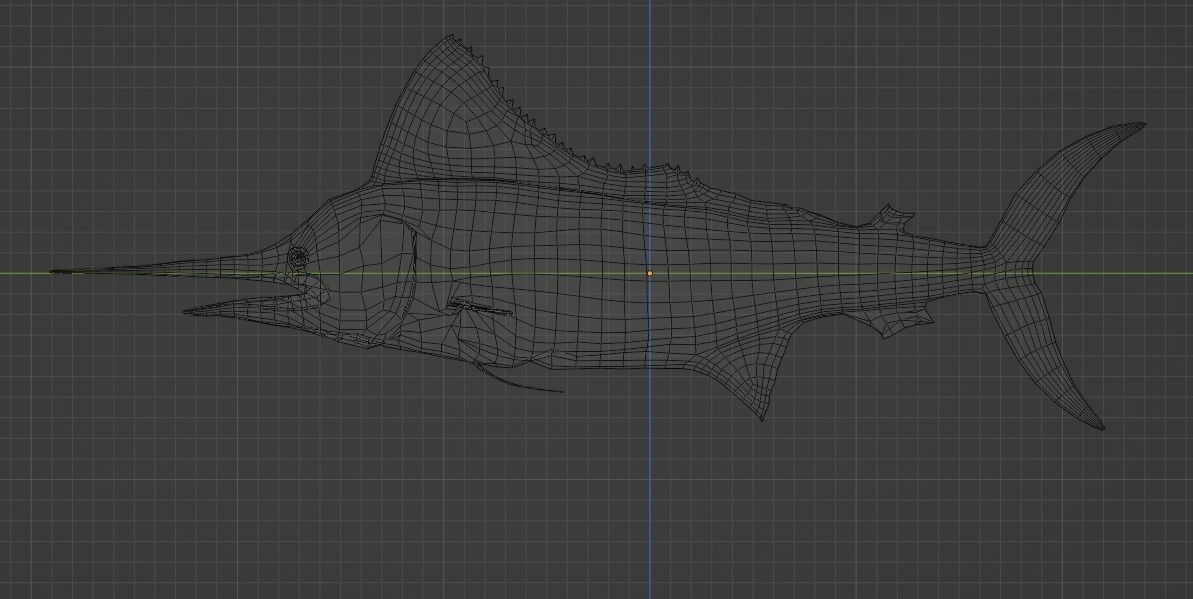 Sword Fish Animated Low-poly 3D model_14