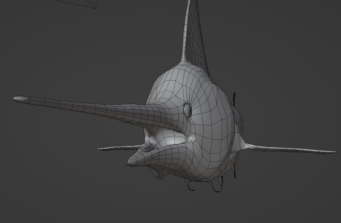 Sword Fish Animated Low-poly 3D model_12