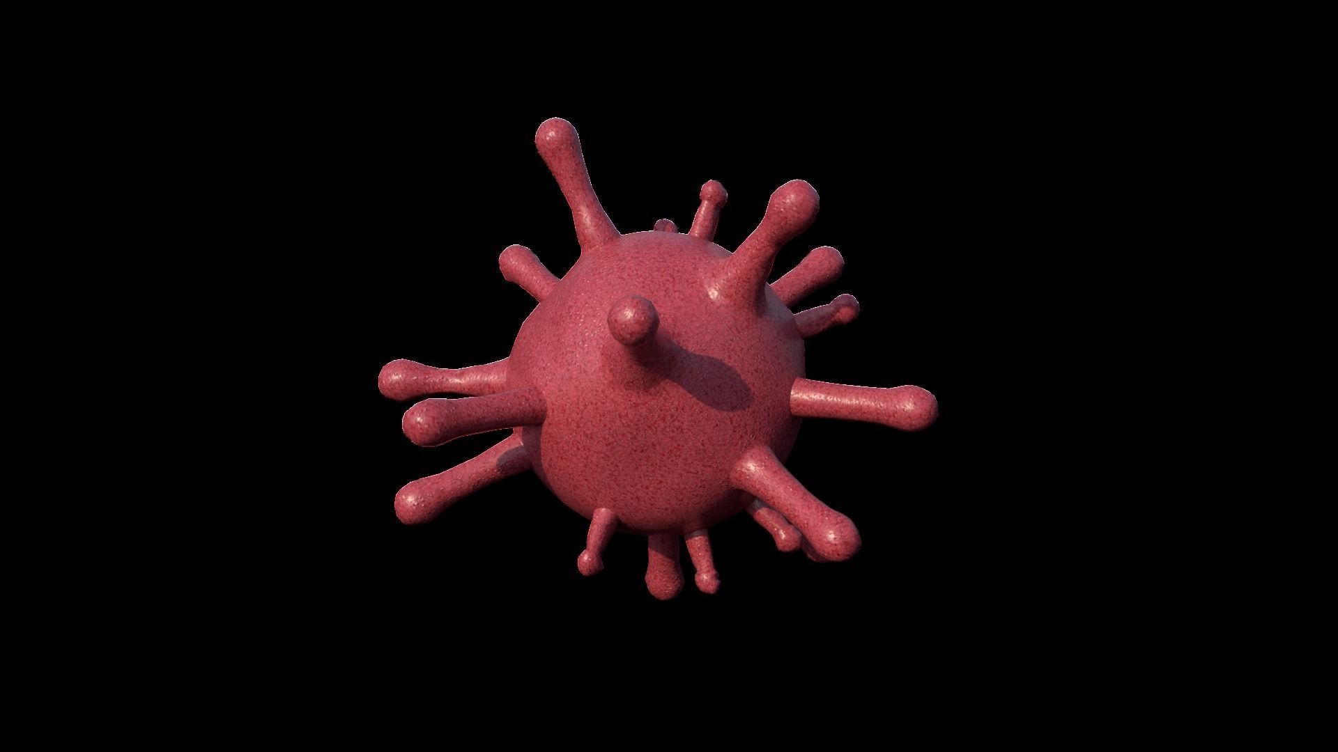 Virus - Variant A Low-poly 3D model_1