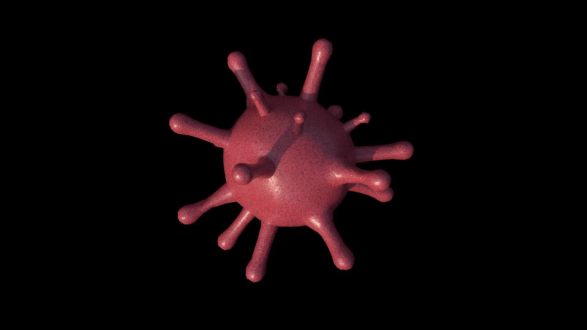 Virus - Variant A Low-poly 3D model_2