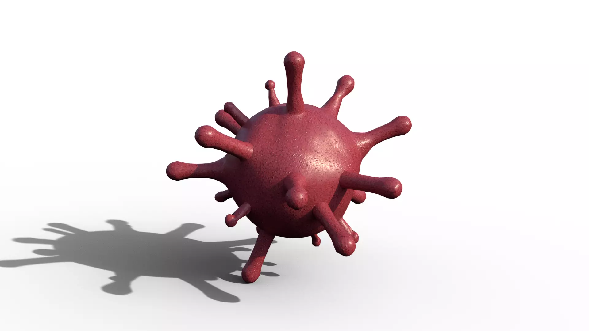 Virus - Variant A Low-poly 3D model_0