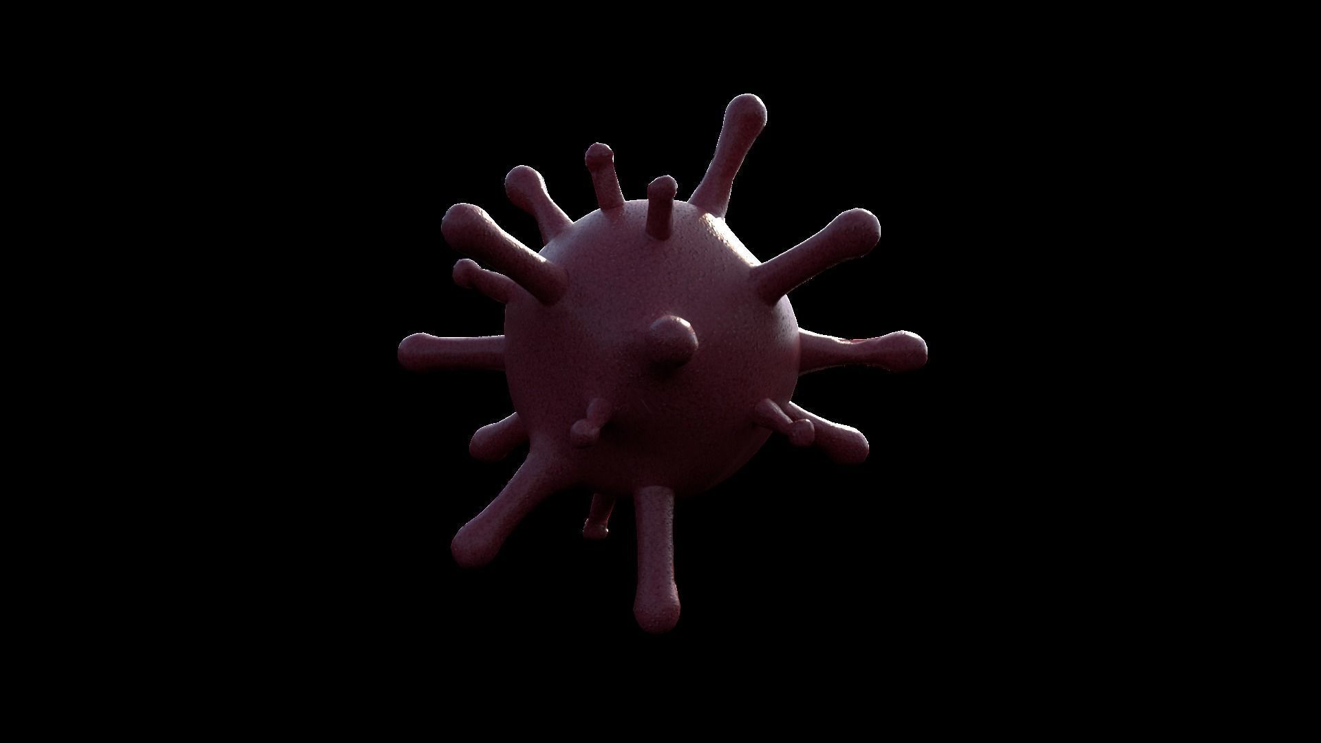 Virus - Variant A Low-poly 3D model_4