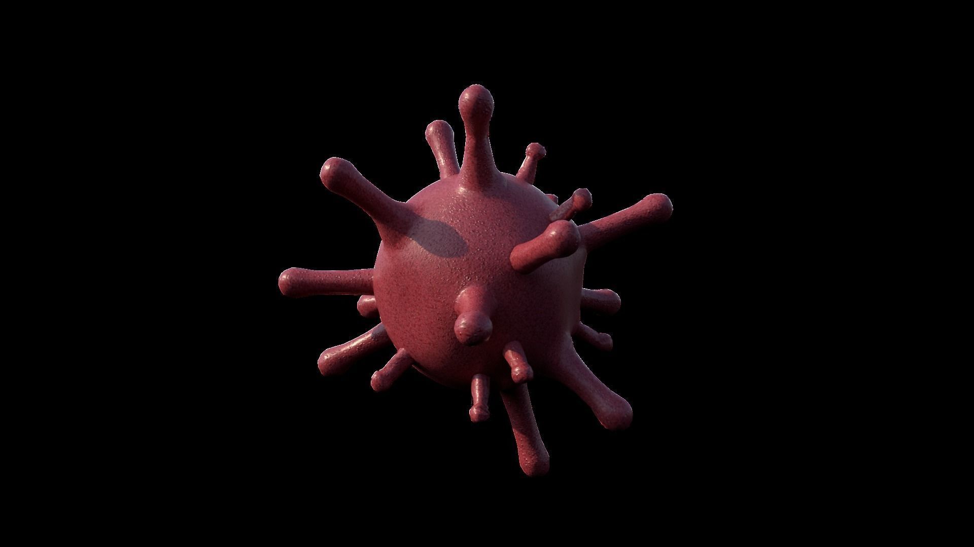 Virus - Variant A Low-poly 3D model_3