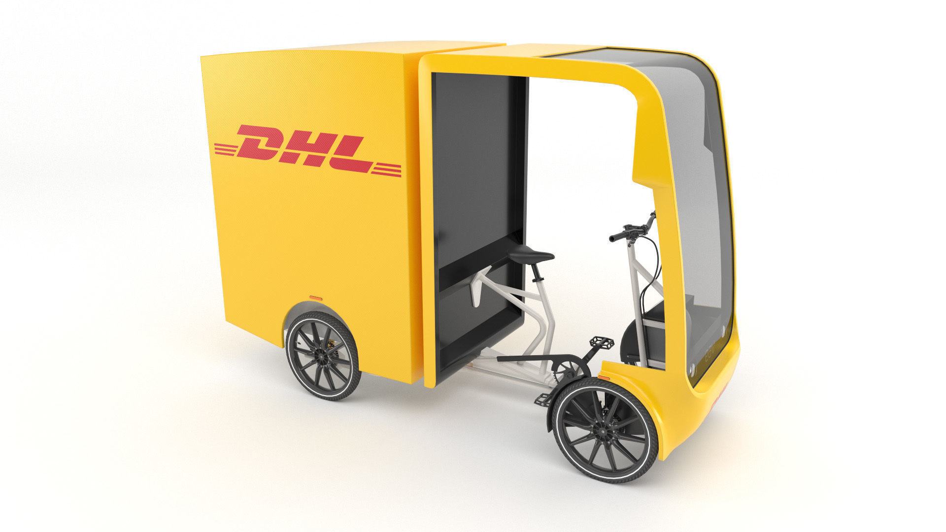 DHL Cargo bike 3D model_3