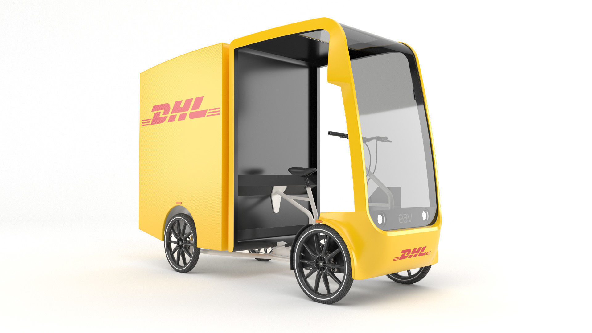 DHL Cargo bike 3D model_2