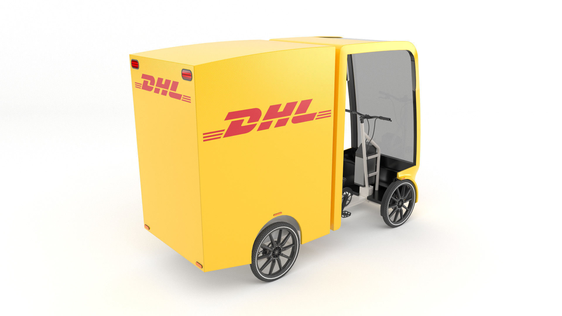 DHL Cargo bike 3D model_6