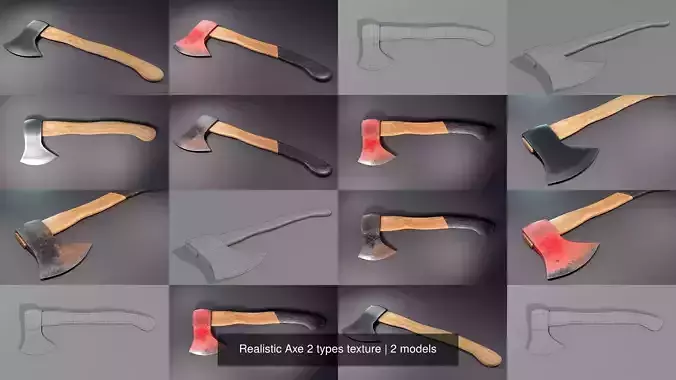 Realistic Axe 2 types texture