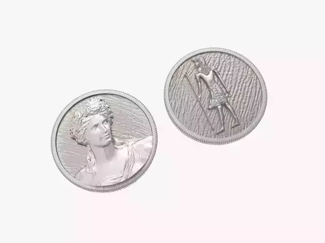 Sparta And Egyptian King Gold Coin 