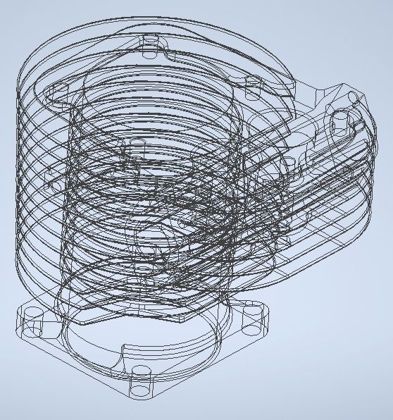 Mini tractor cylinder 3D model_3