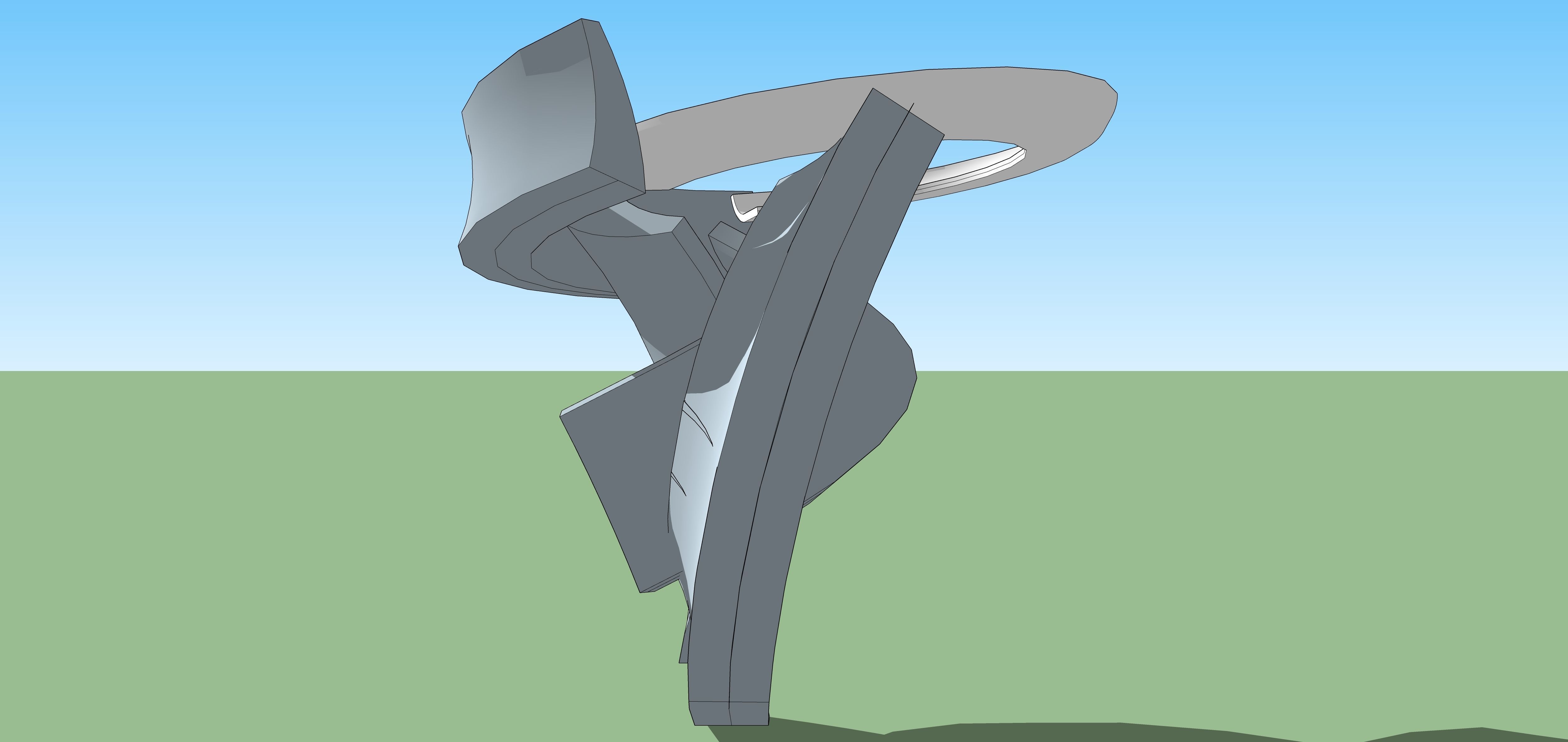 Column Plate artwork 3d sketchup 3D model_2