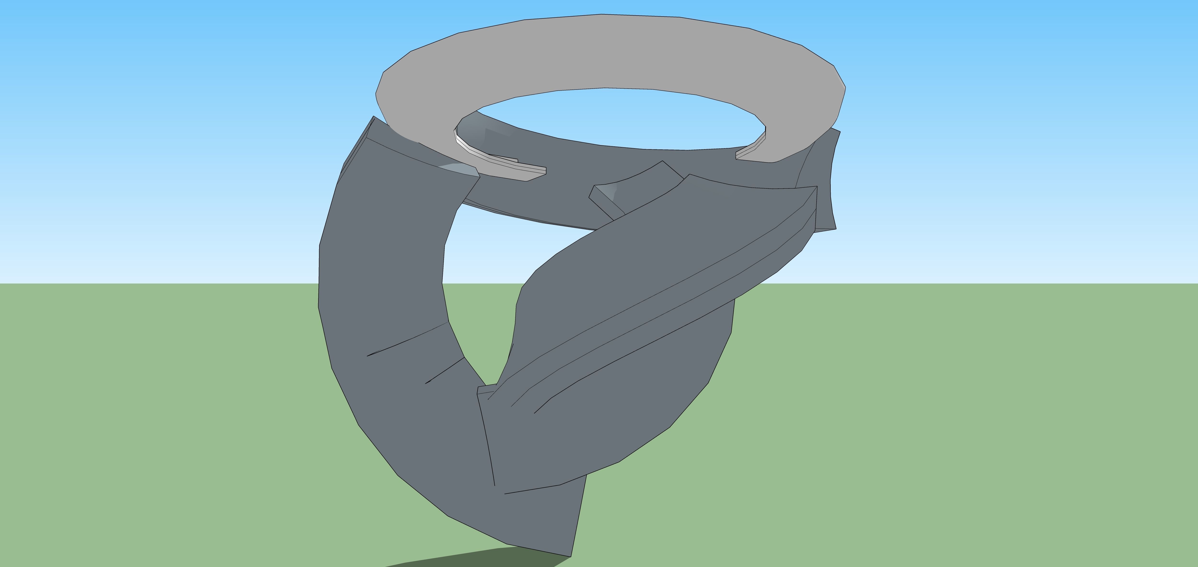 Column Plate artwork 3d sketchup 3D model_3