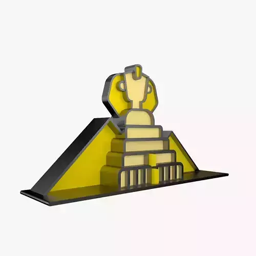 Sphinx With Pyramid 3D model