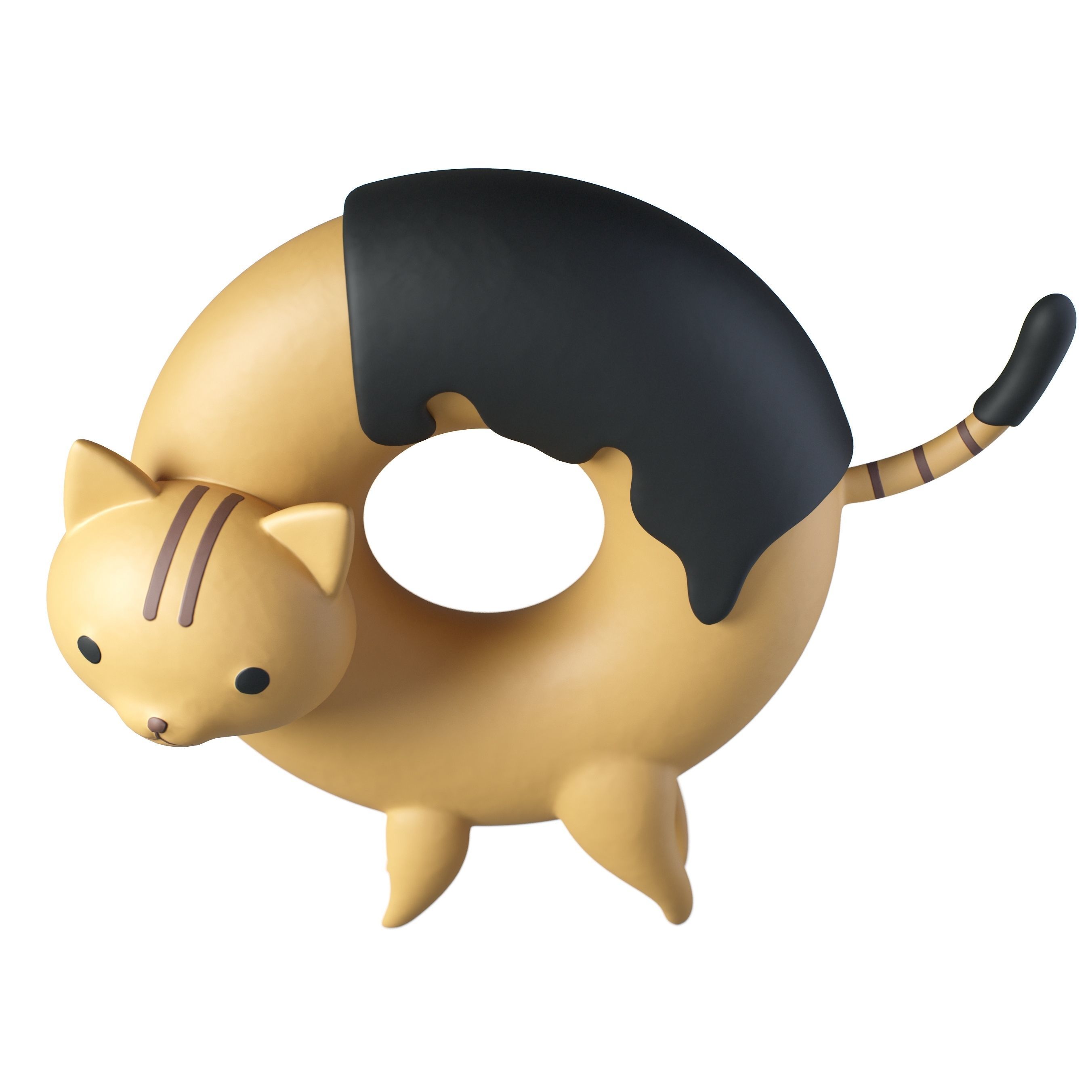 Donyatsu cat ring 3D model_8