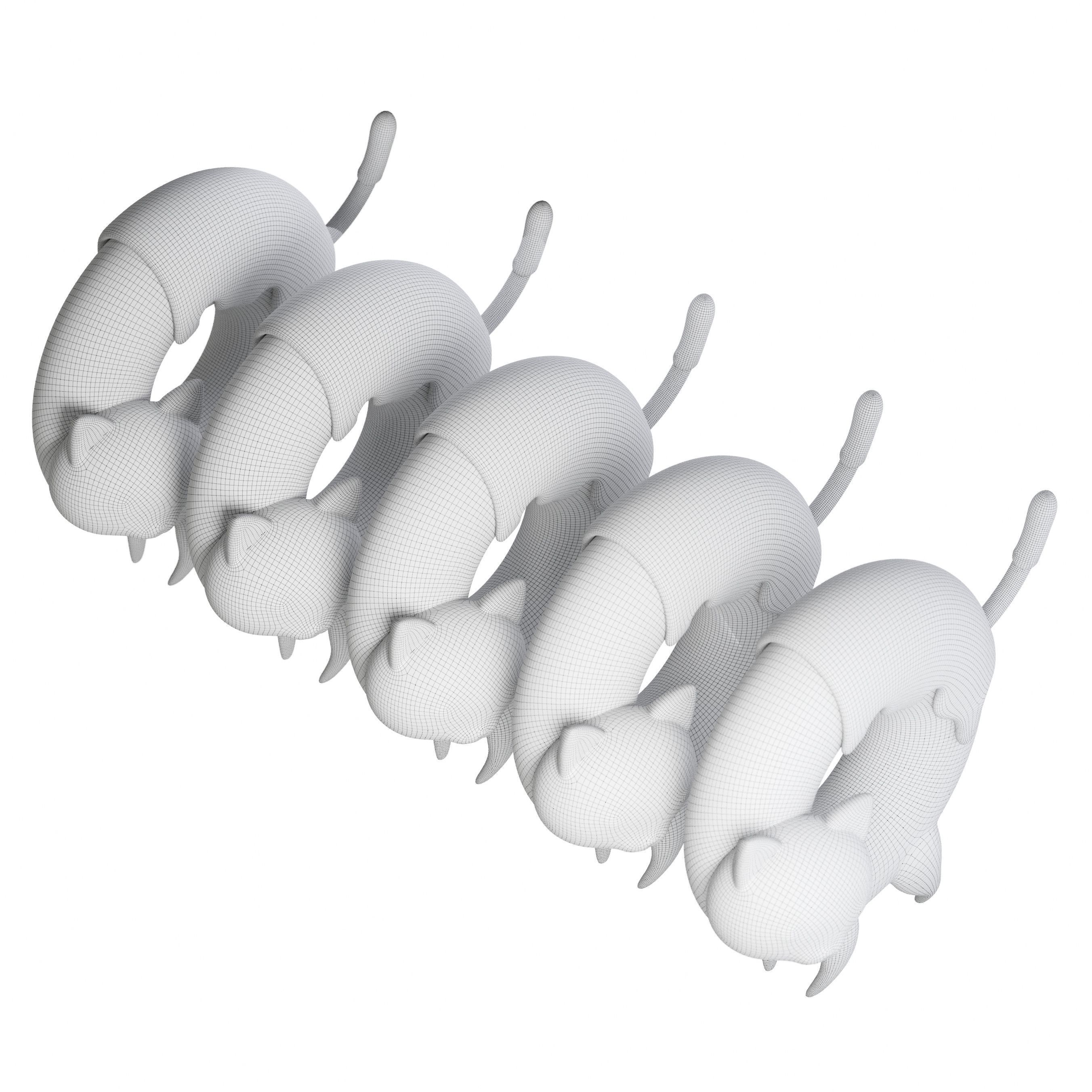 Donyatsu cat ring 3D model_15