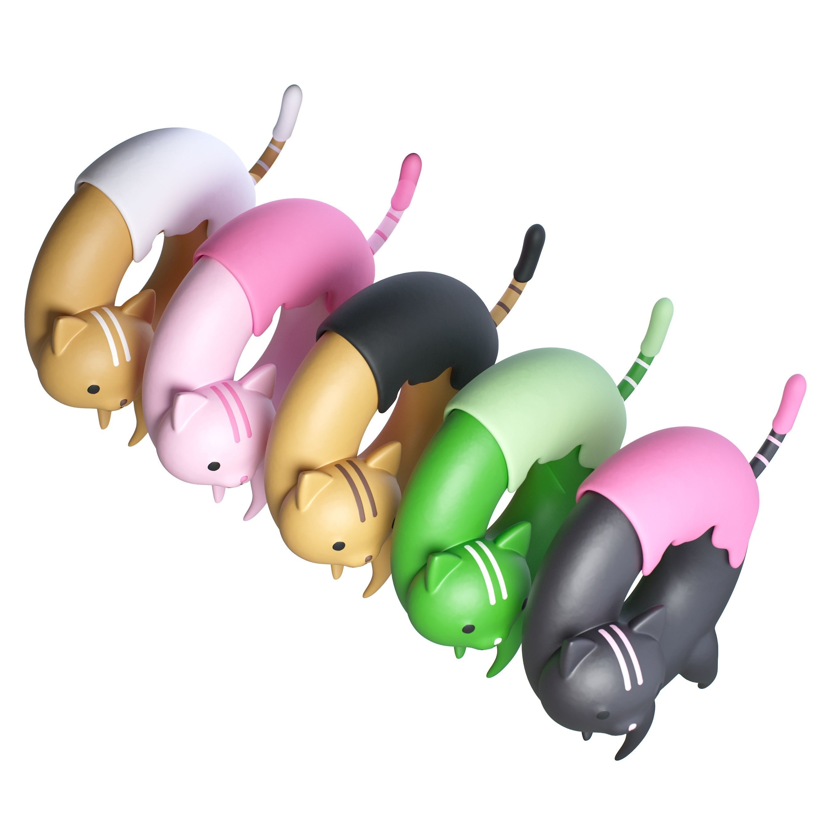 Donyatsu cat ring 3D model_14