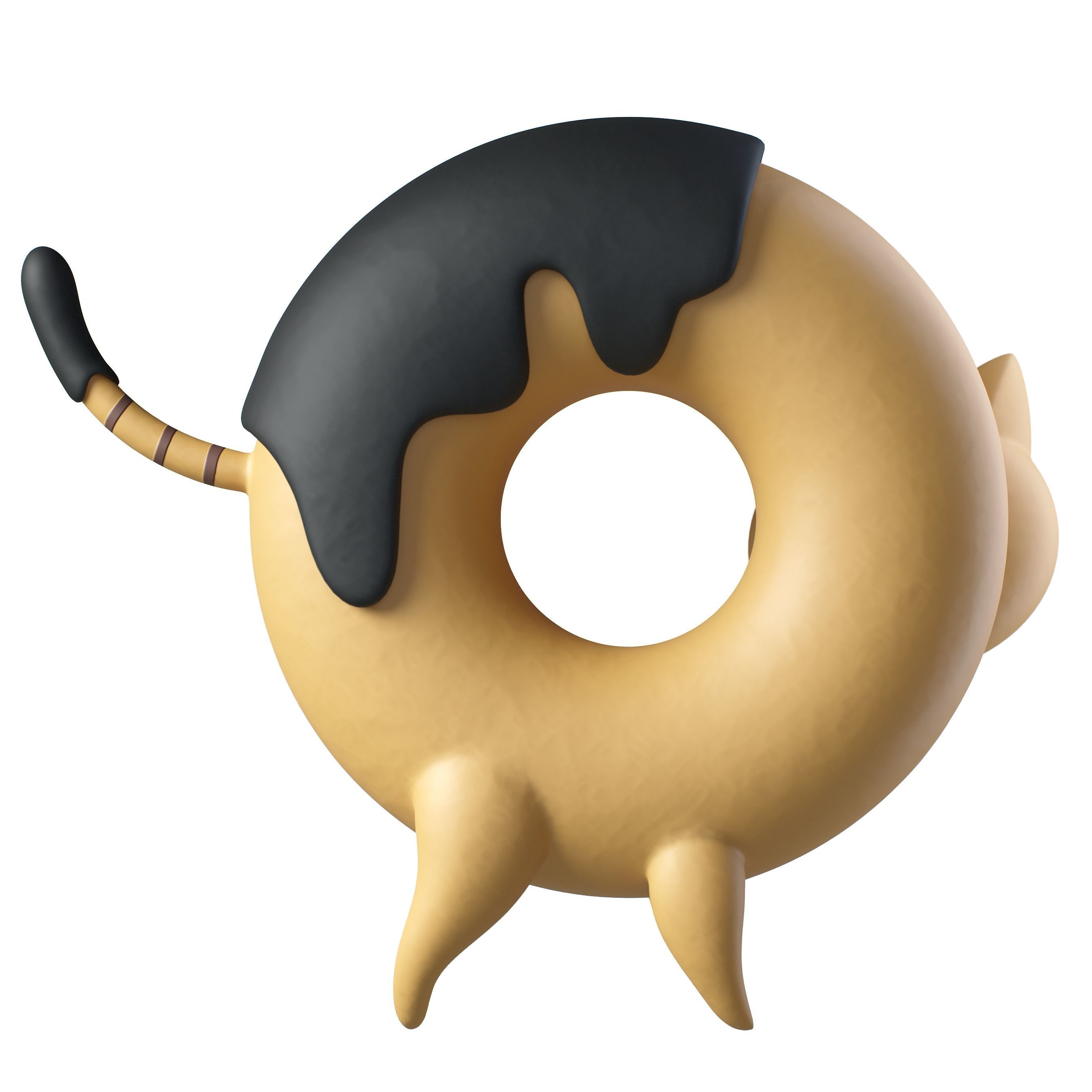Donyatsu cat ring 3D model_6
