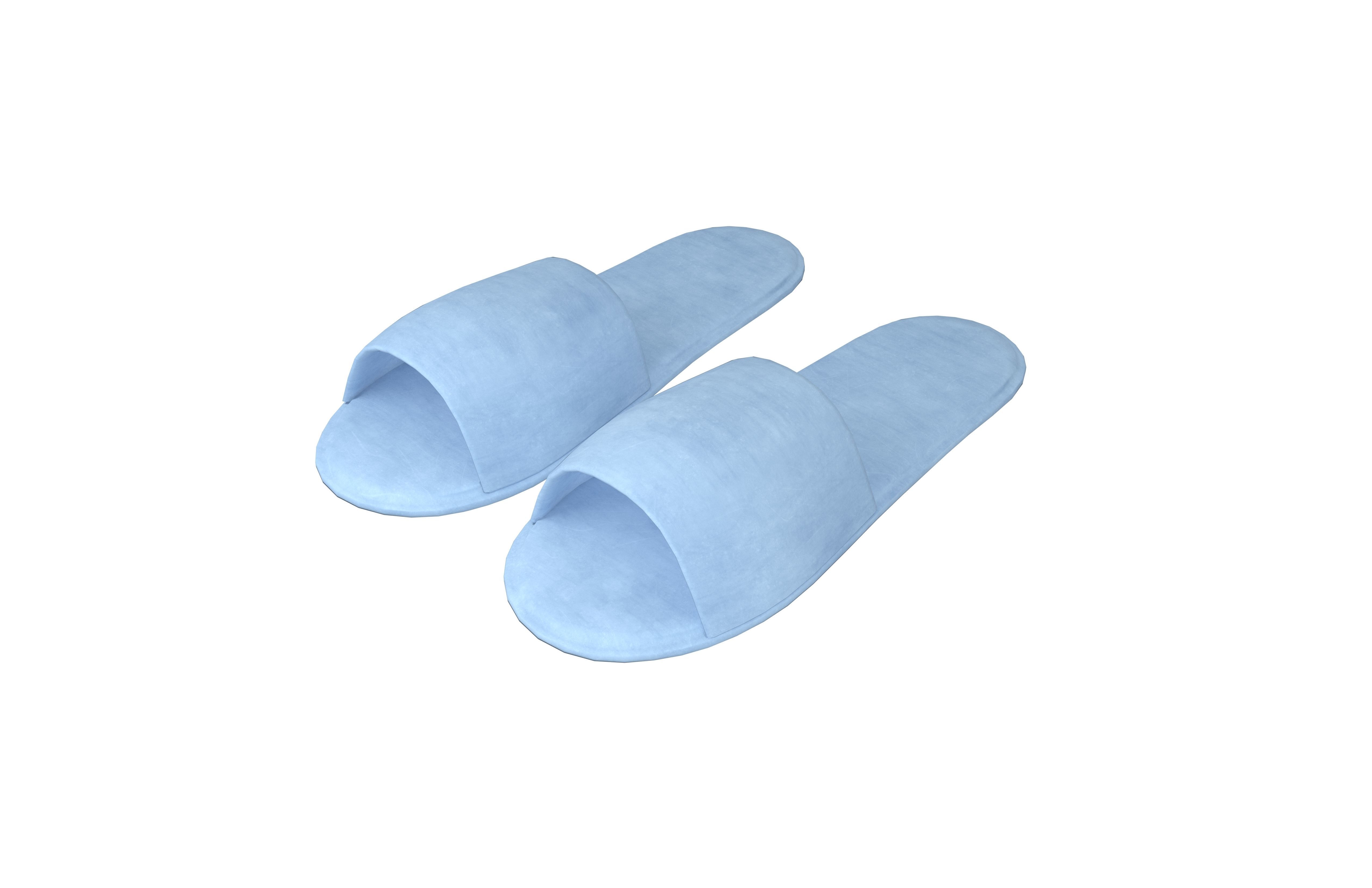 Disposable Slippers Pack Vol 1 Low-poly 3D model_28
