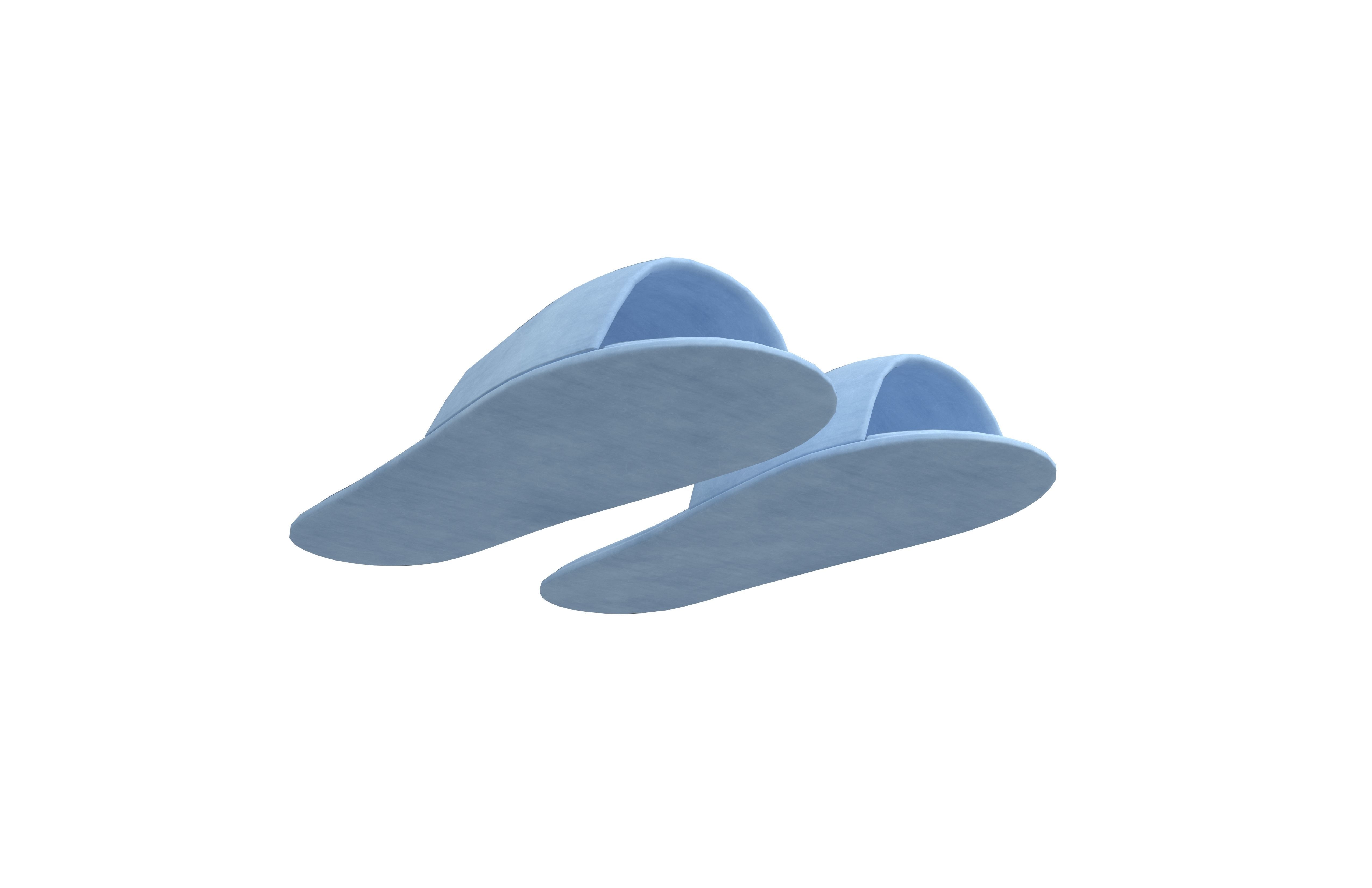 Disposable Slippers Pack Vol 1 Low-poly 3D model_26
