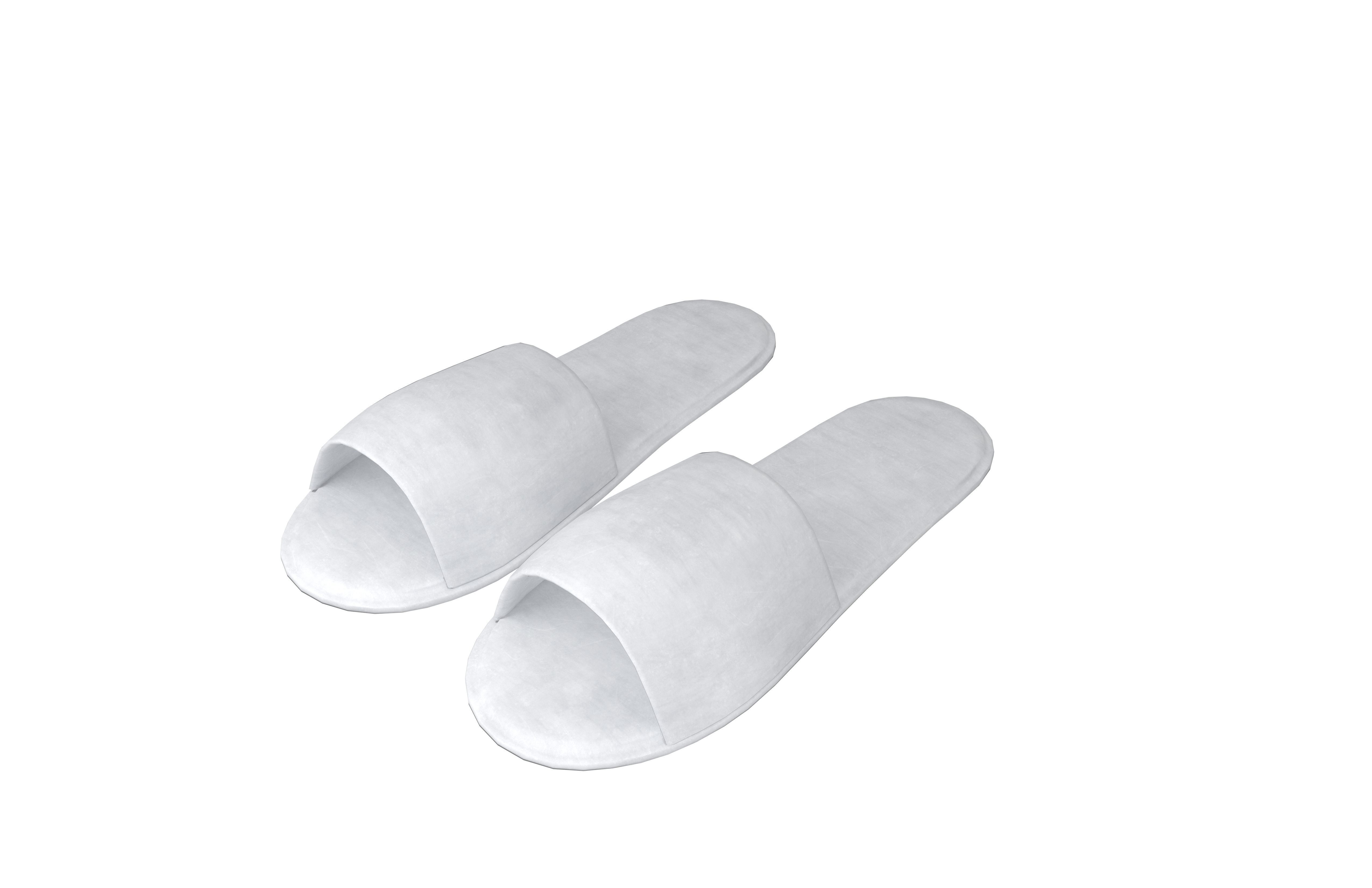 Disposable Slippers Pack Vol 1 Low-poly 3D model_2