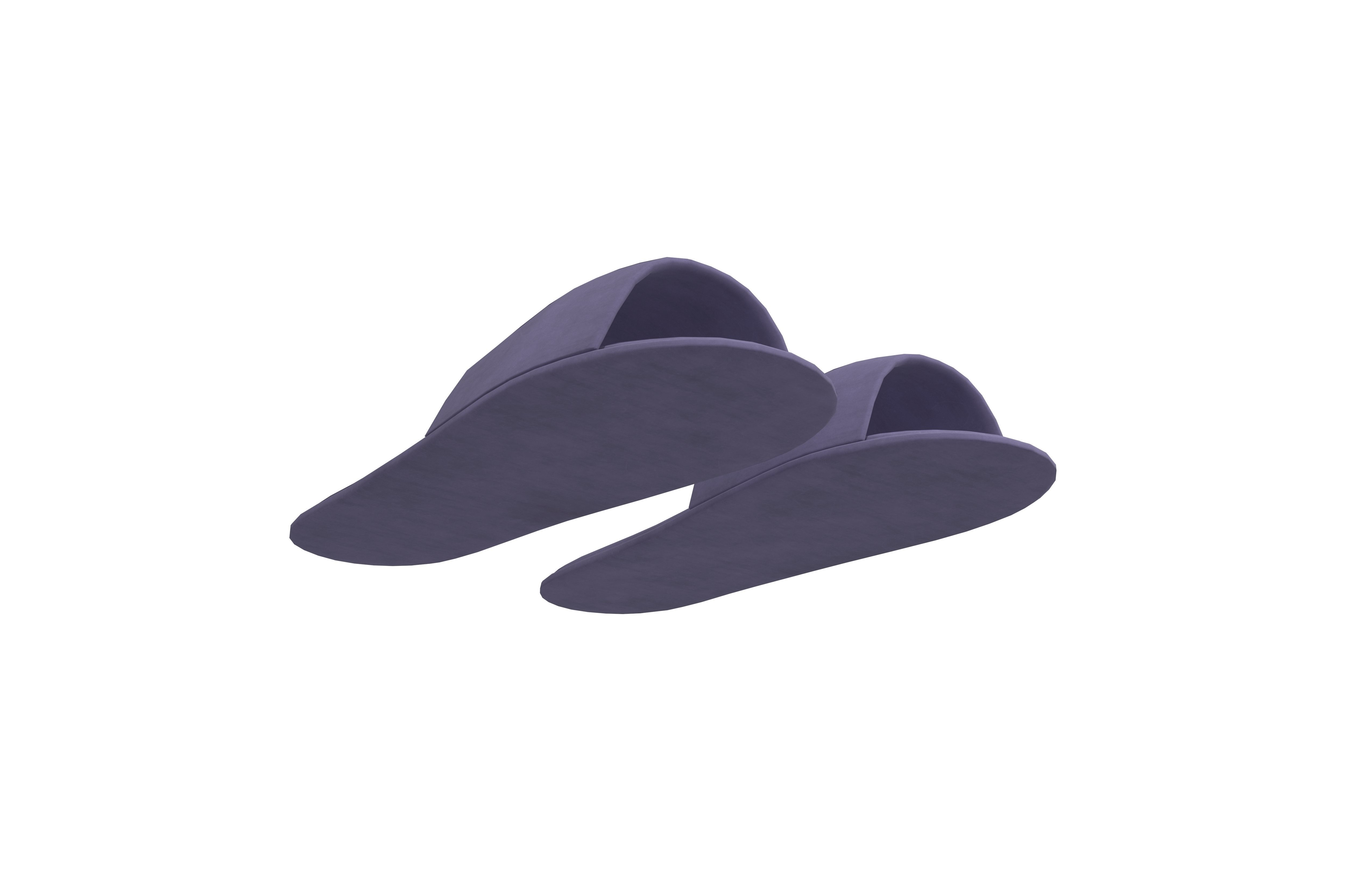 Disposable Slippers Pack Vol 1 Low-poly 3D model_20