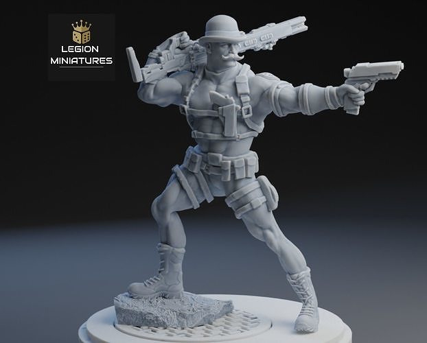 MARVEL CRISIS PROTOCOL DUM DUM DUGAN PRESUPPORTED INCLUDED 3D print model