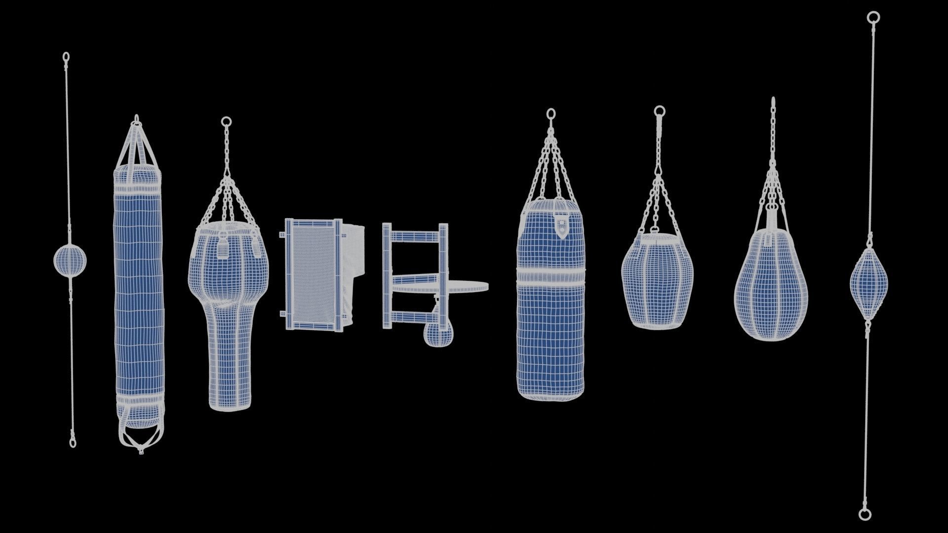 Set of Punching Bags 3D Model Collection_22