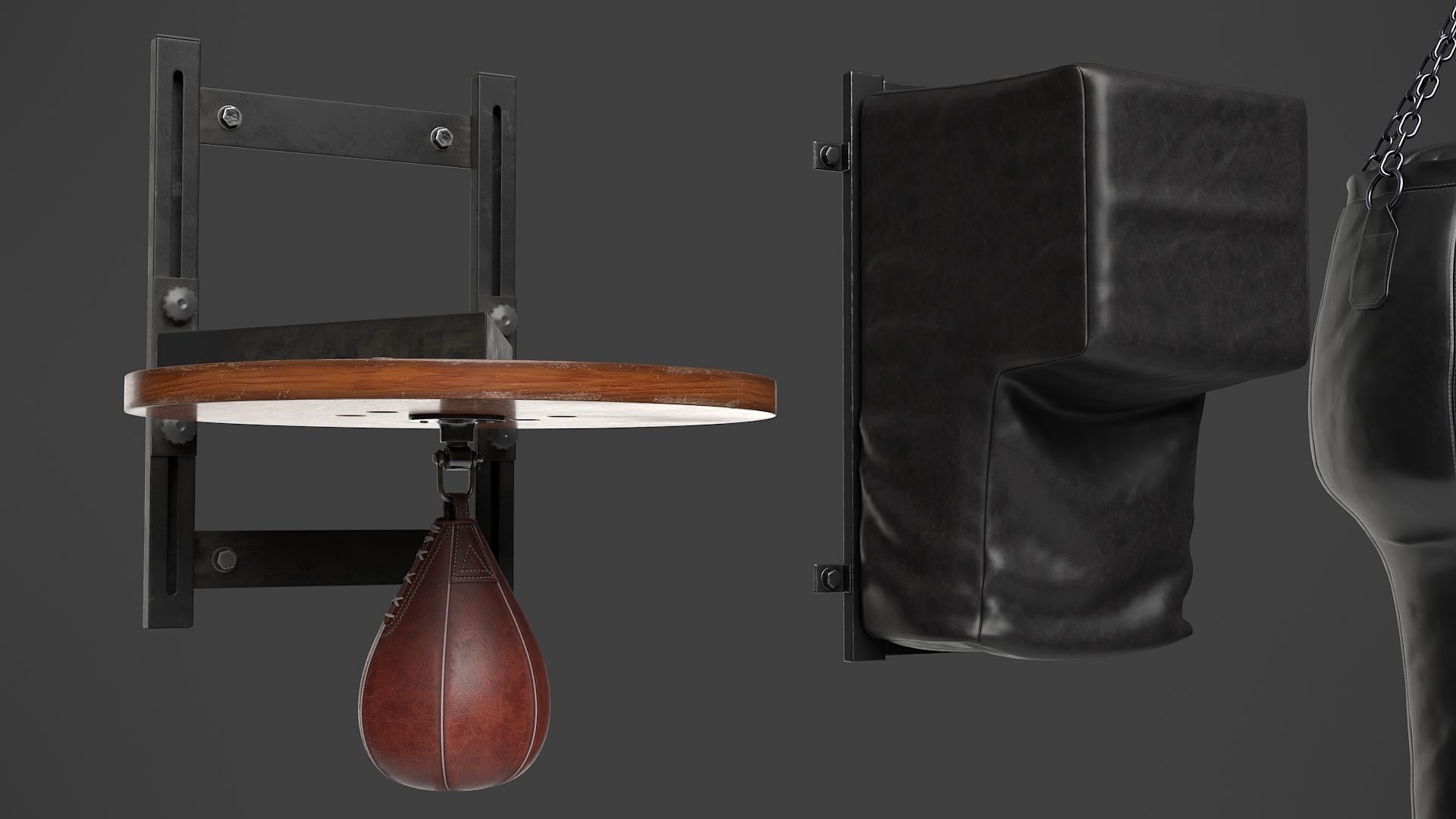 Set of Punching Bags 3D Model Collection_17