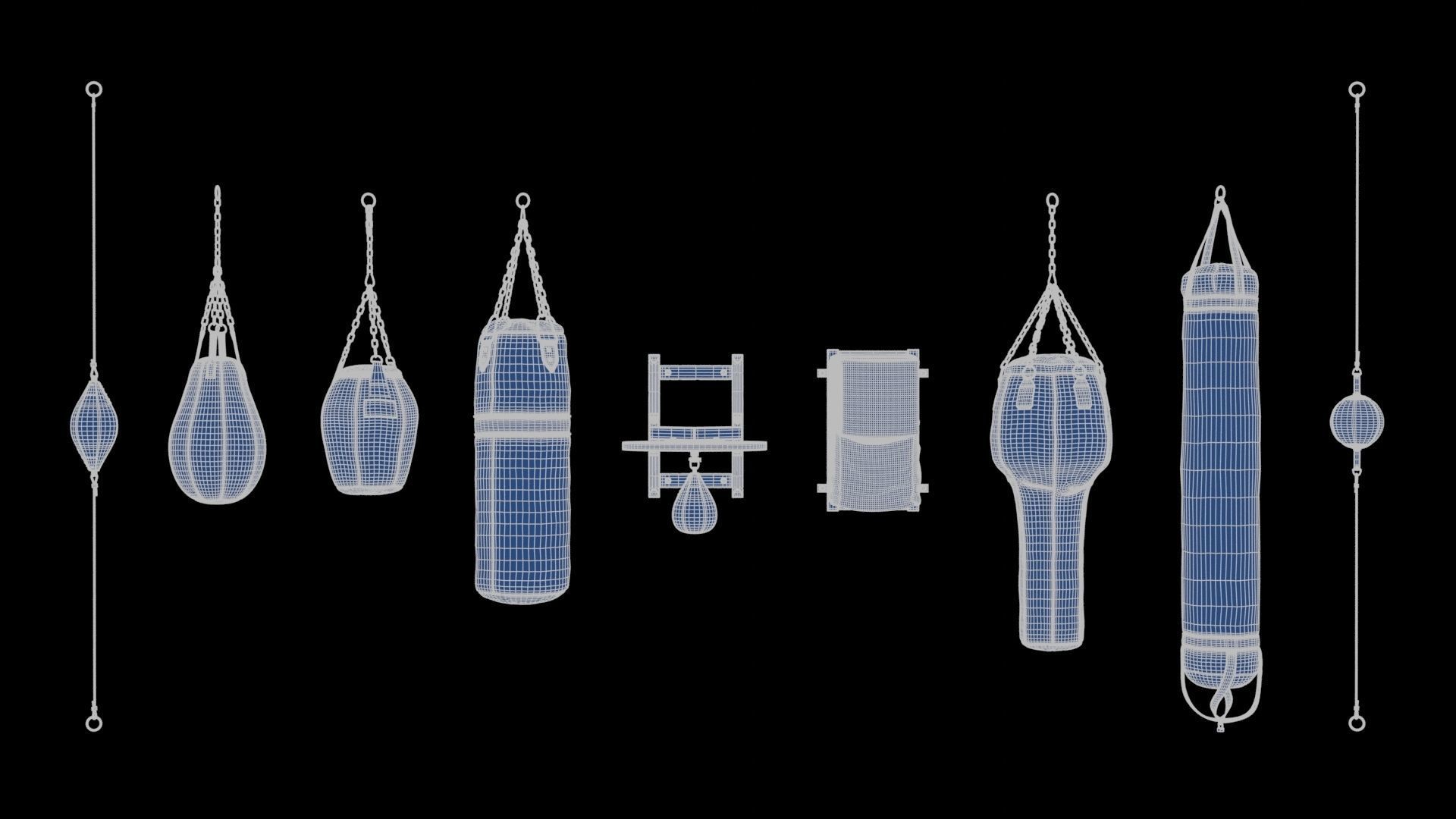 Set of Punching Bags 3D Model Collection_20