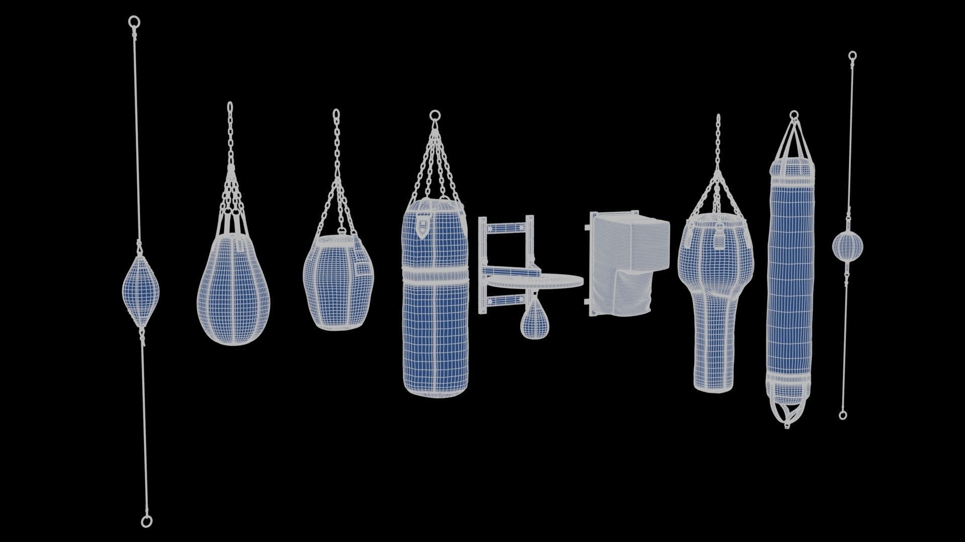 Set of Punching Bags 3D Model Collection_21
