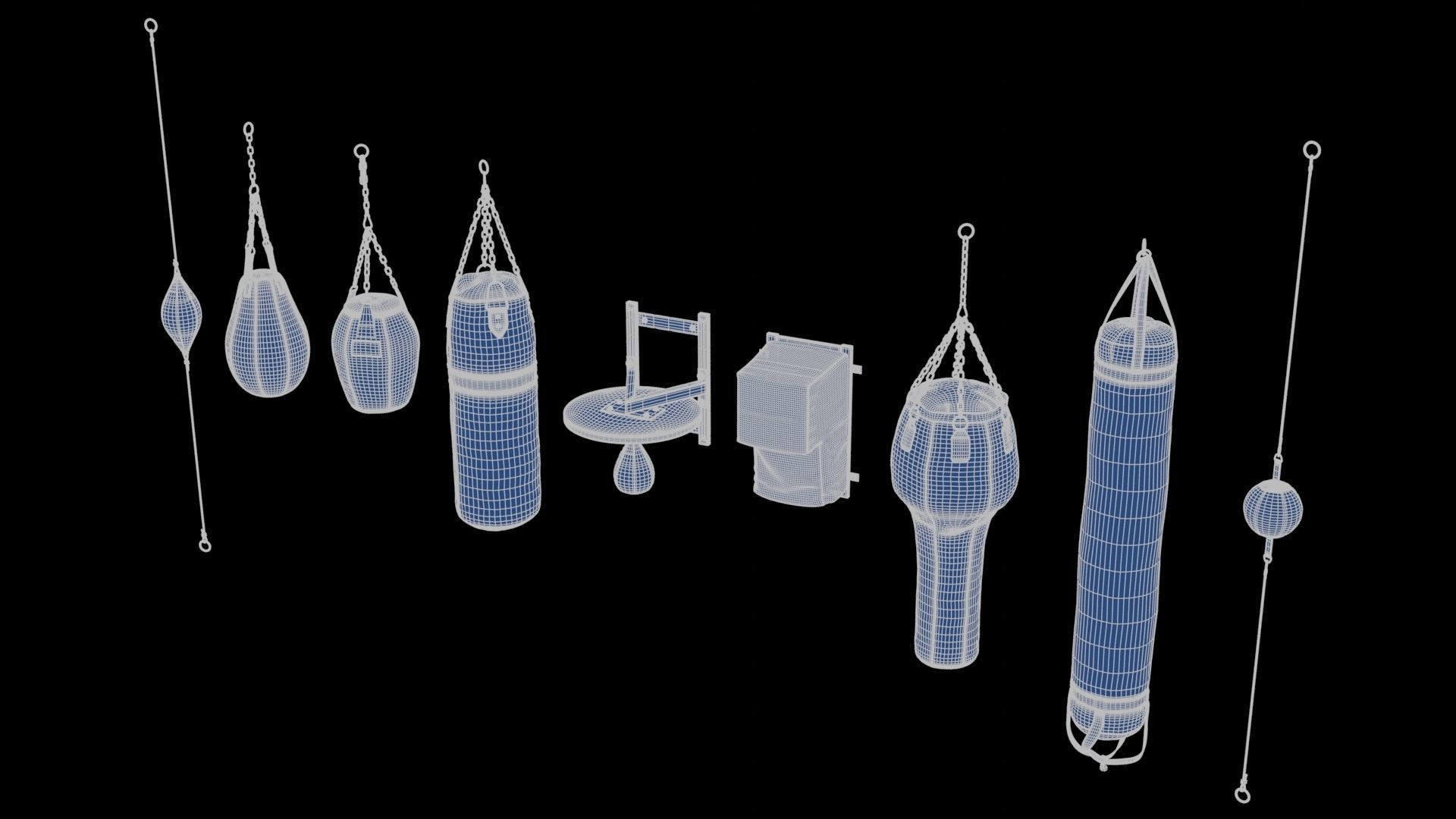 Set of Punching Bags 3D Model Collection_23