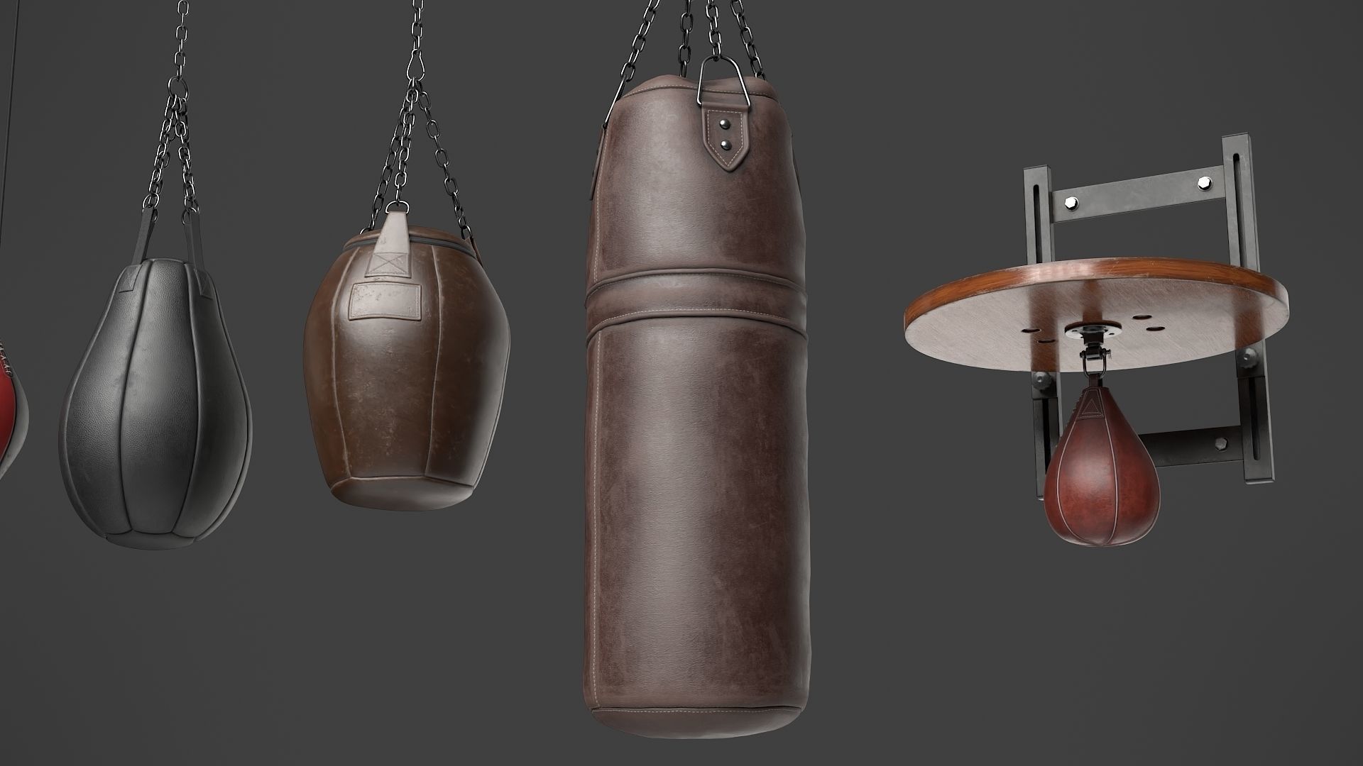 Set of Punching Bags 3D Model Collection_18
