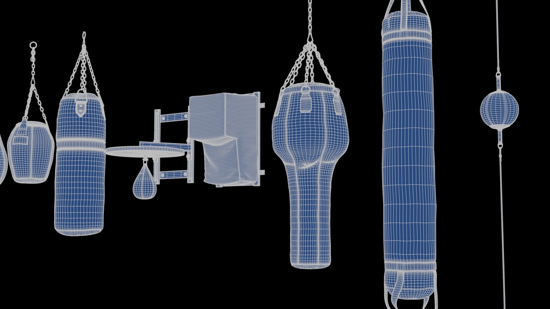 Set of Punching Bags 3D Model Collection_26