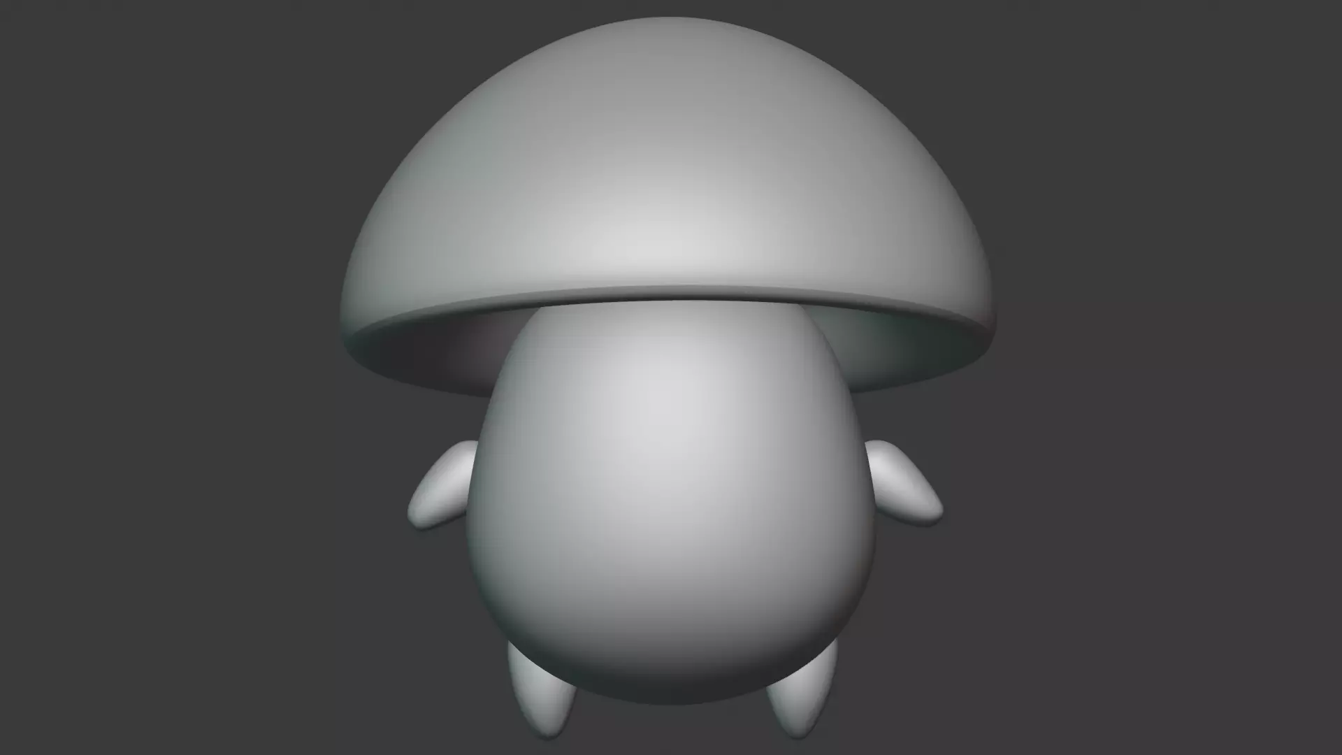 Mini Mushroom Low-poly 3D model_5