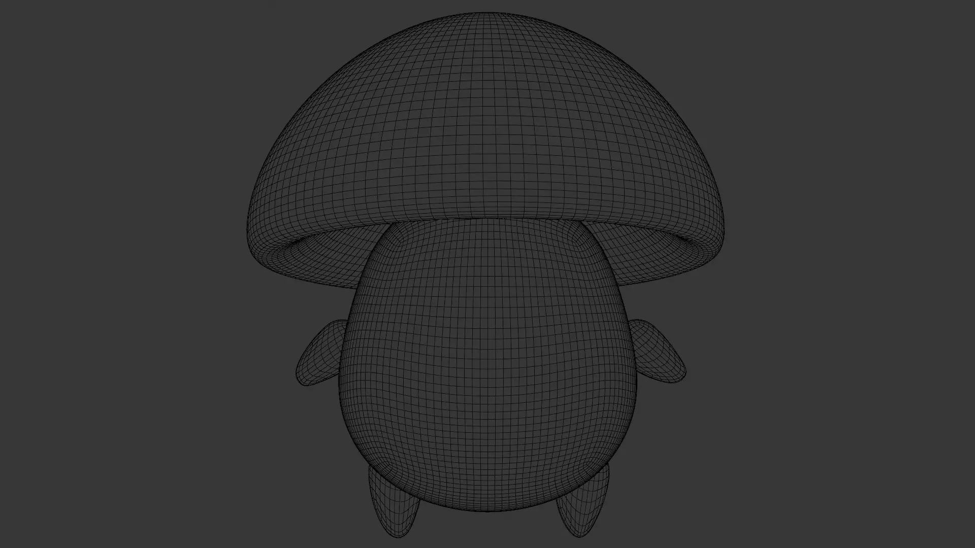 Mini Mushroom Low-poly 3D model_6