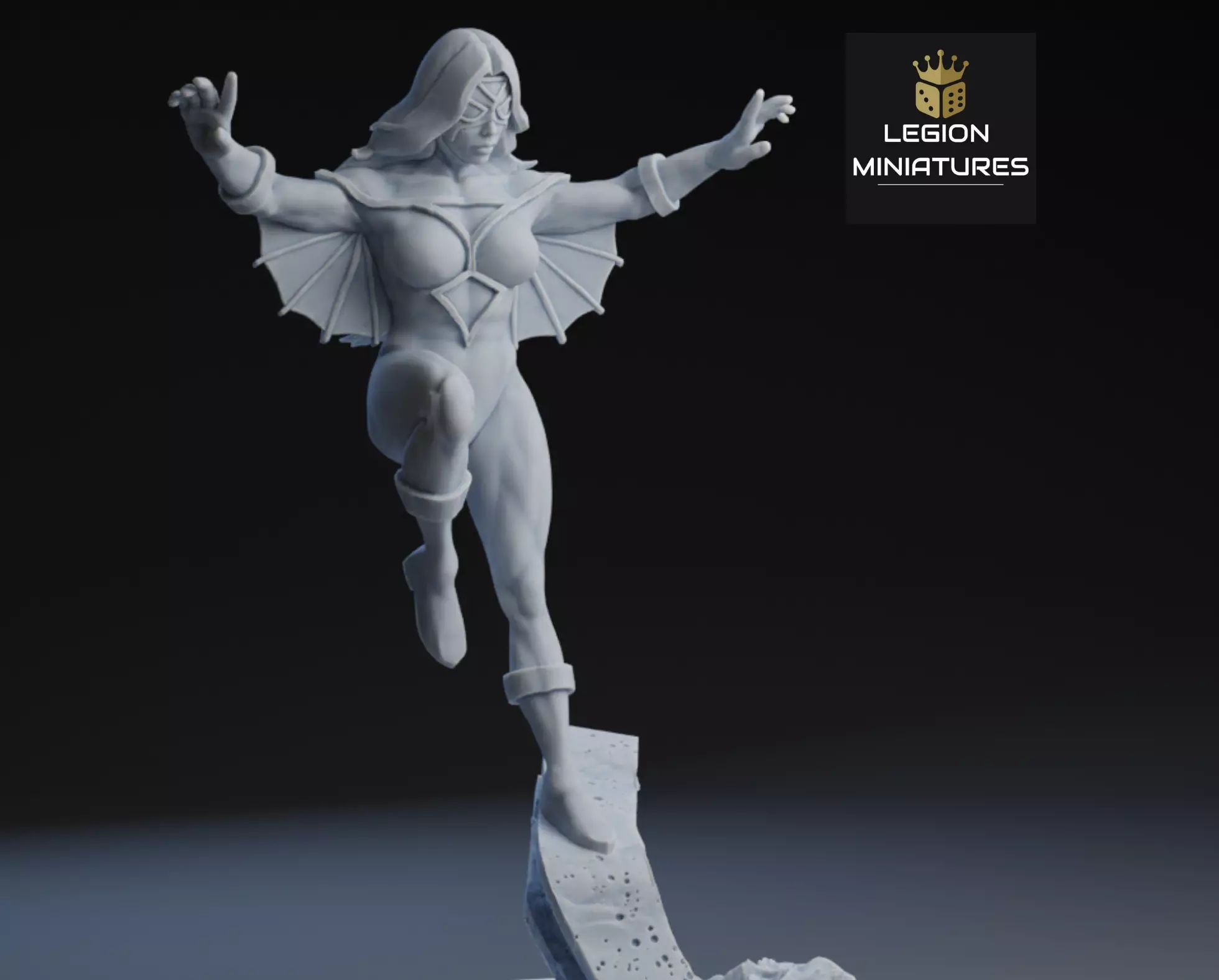 MARVEL CRISIS PROTOCOL SPIDERWOMAN PRESUPPORTED INCLUDED 3D print model_0