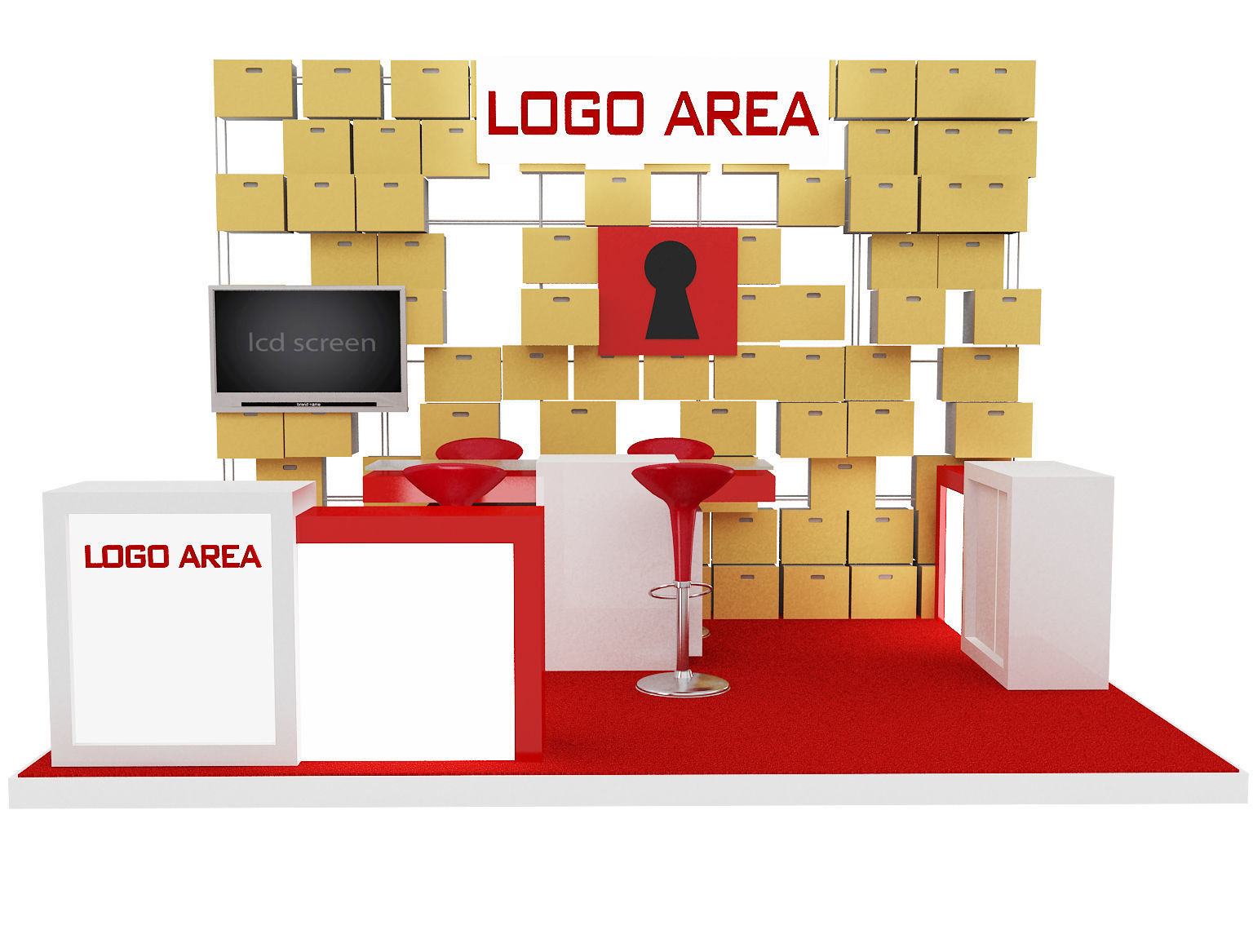 Booth Exhibition Stand a 29 3D model_2