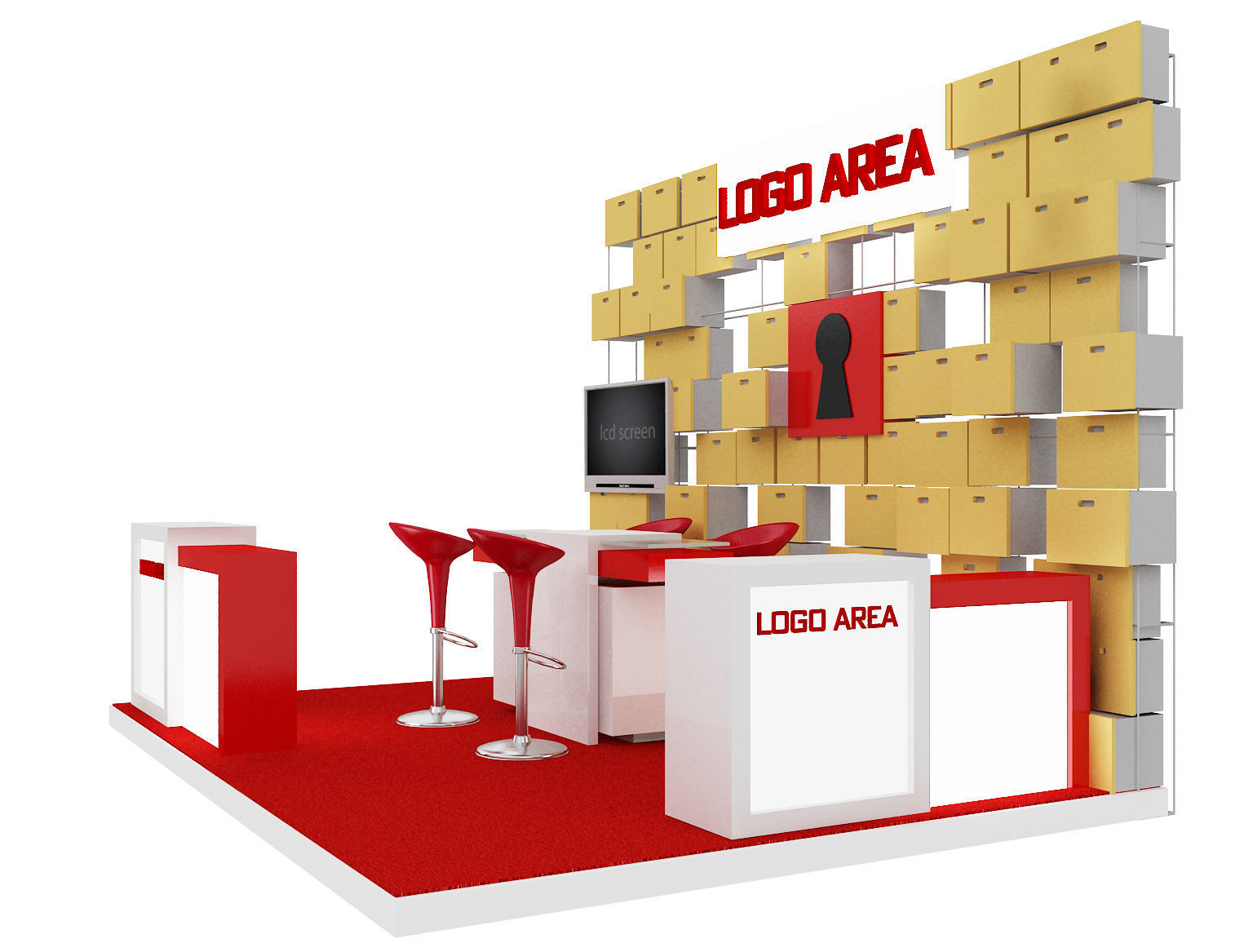 Booth Exhibition Stand a 29 3D model_6