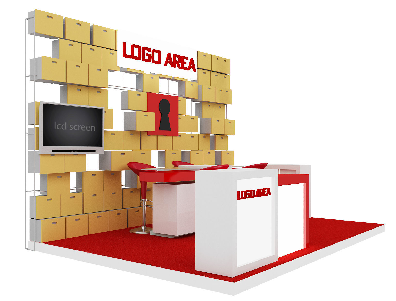 Booth Exhibition Stand a 29 3D model_8
