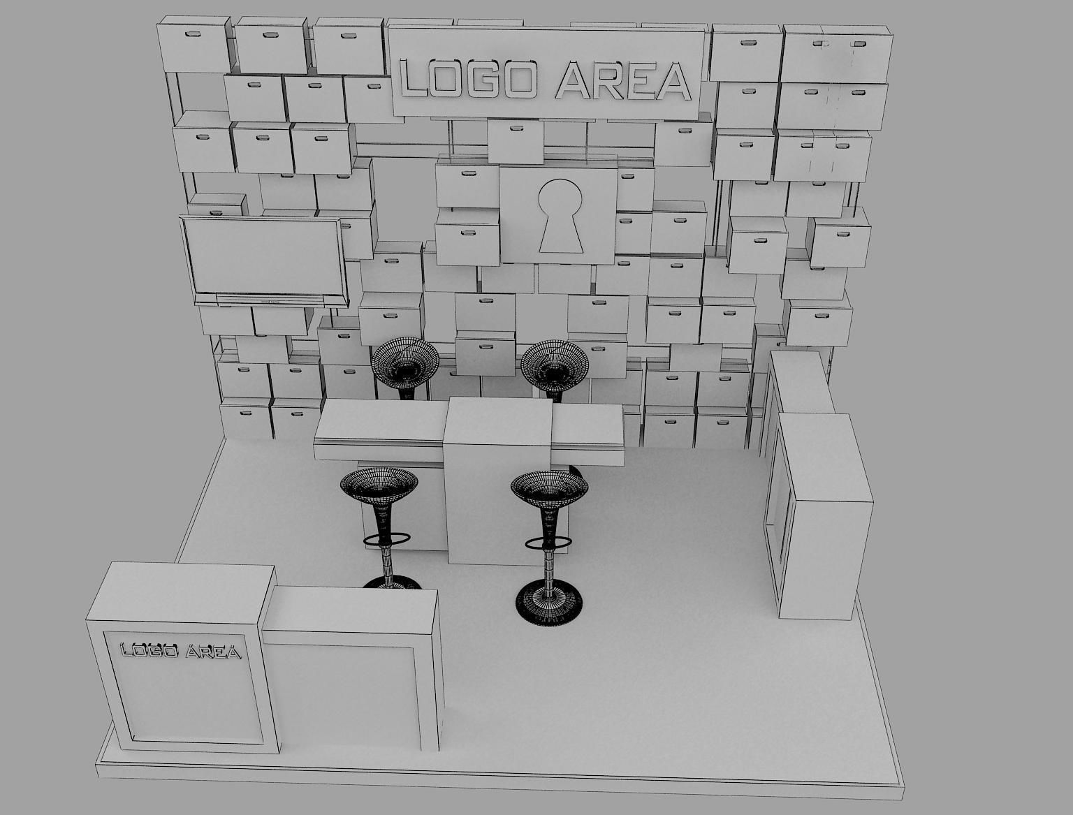 Booth Exhibition Stand a 29 3D model_11