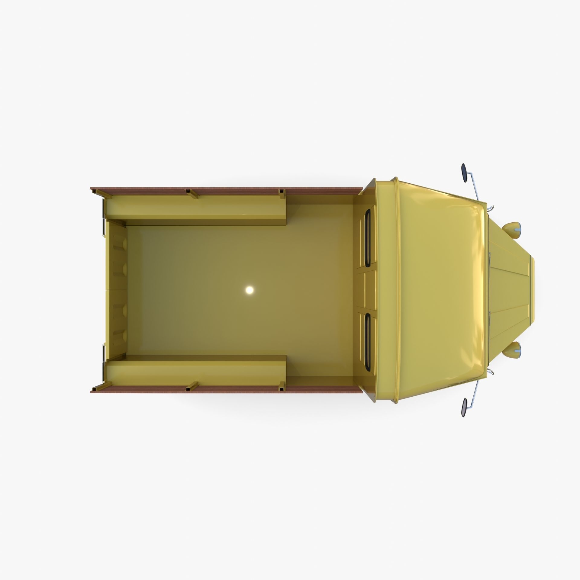 Generic 40s Van Pick Up with interior v2 3D model_8