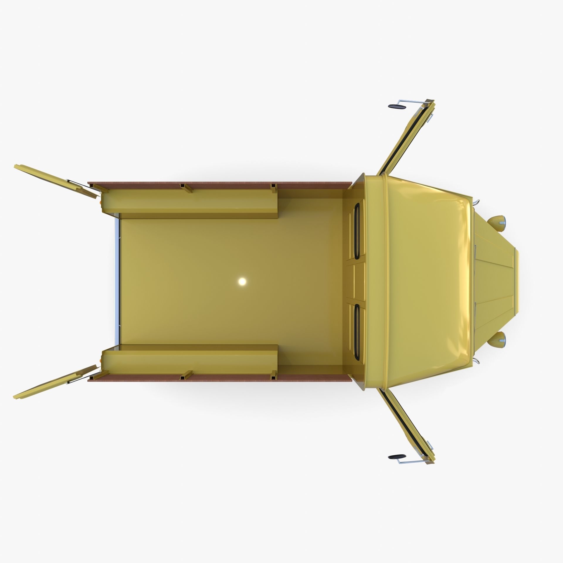 Generic 40s Van Pick Up with interior v2 3D model_20