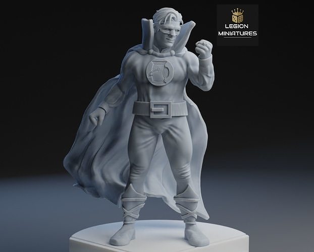 MARVEL CRISIS PROTOCOL ALAN SCOTT PRESUPPORTED INCLUDED 3D print model