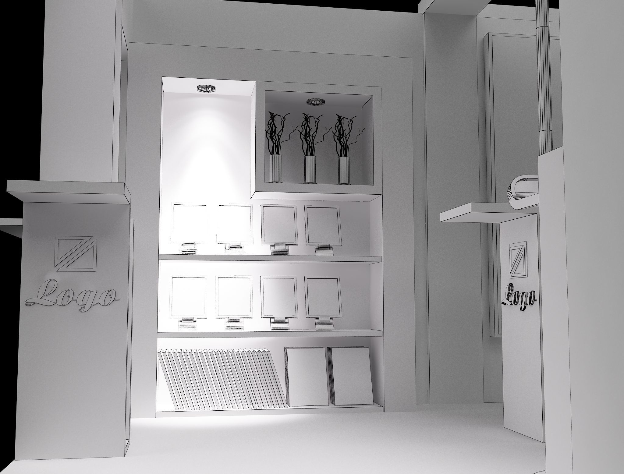 Booth Exhibition Stand a27 3D model_13