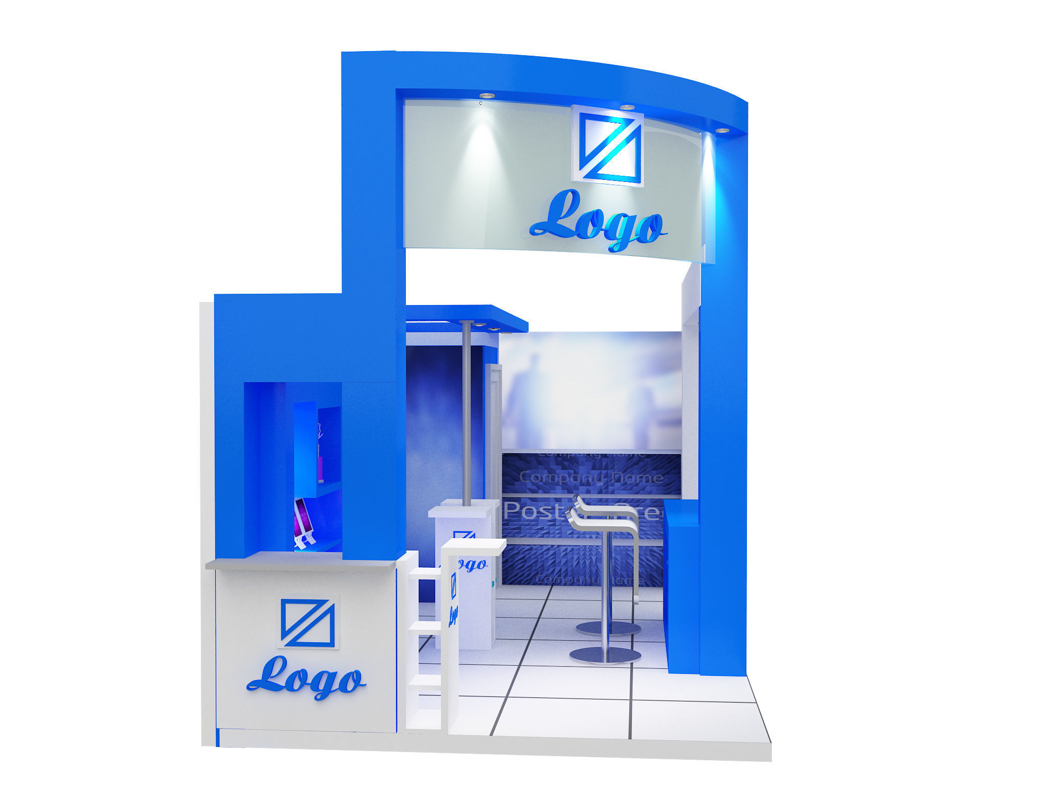 Booth Exhibition Stand a27 3D model_6