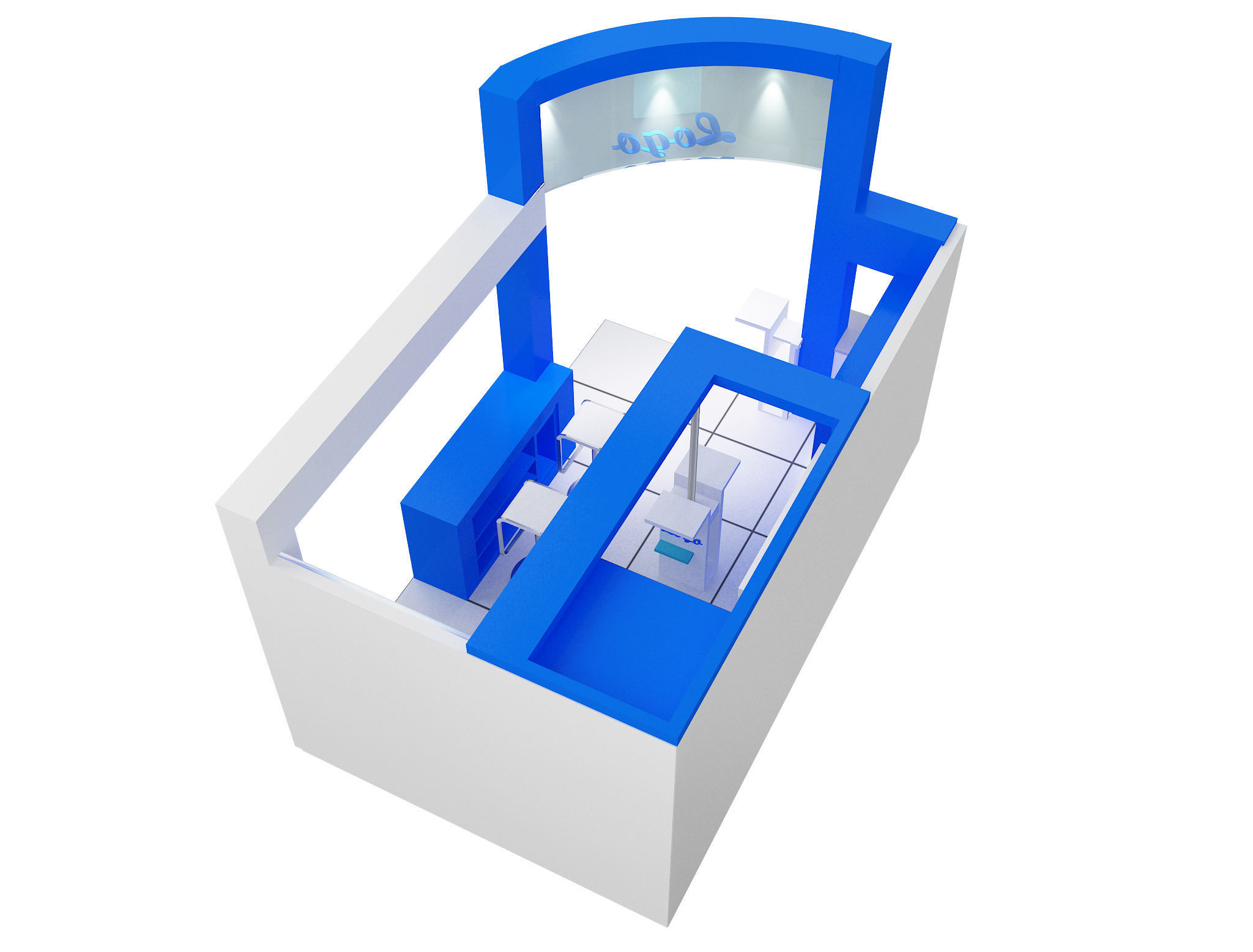 Booth Exhibition Stand a27 3D model_14