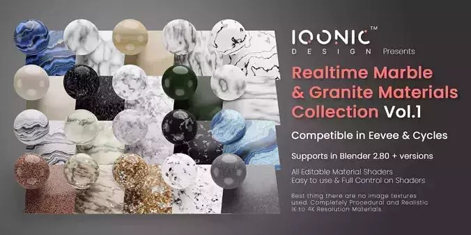 Realtime Marble Granite Materials Collection Vol01