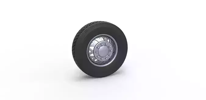 Front custom wheel of semi truck Scale 1 to 25
