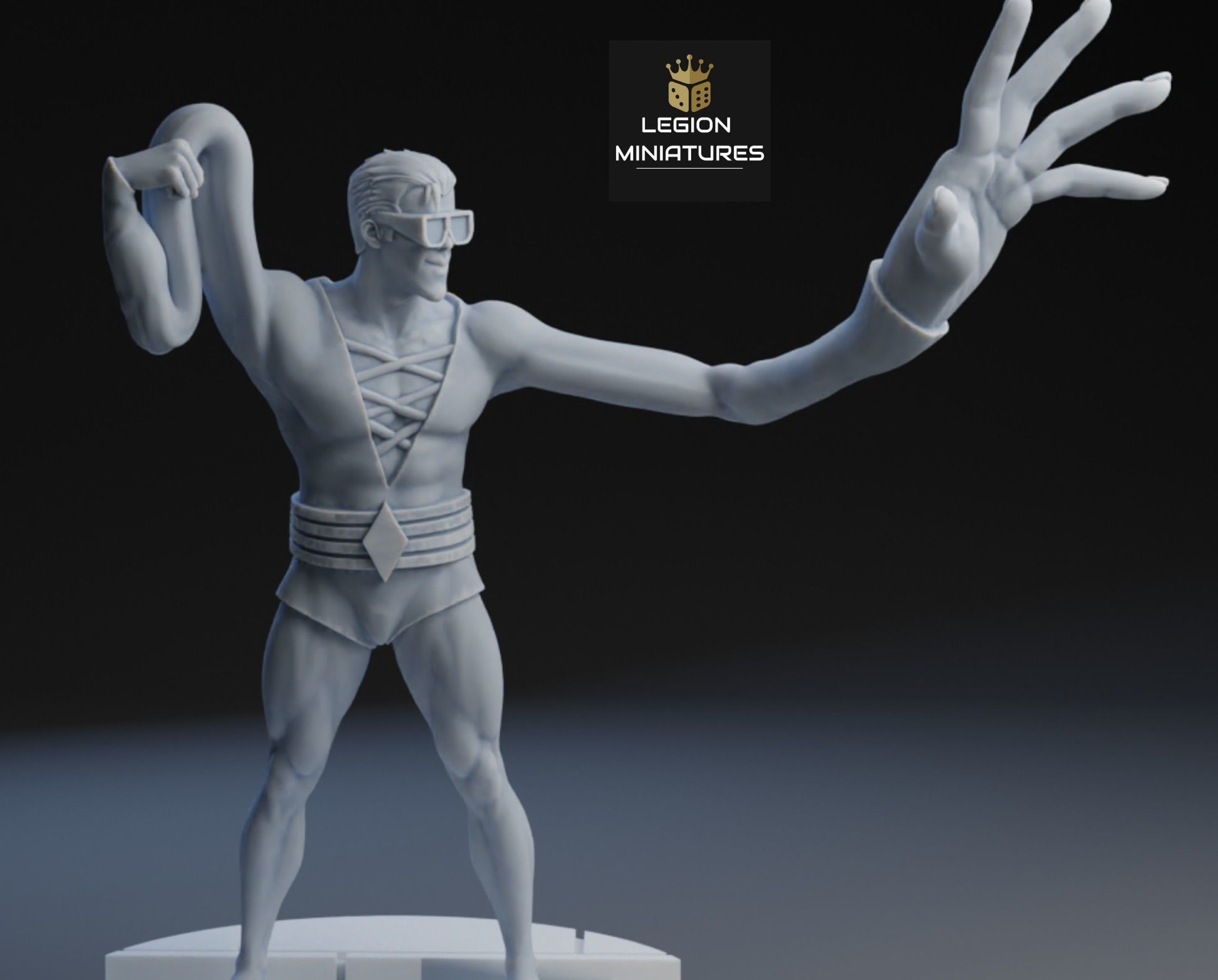 MARVEL CRISIS PROTOCOL PLASTICMAN PRESUPPORTED INCLUDED 3D print model_1