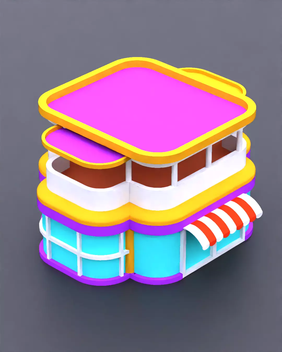 Game Building 3D model_0