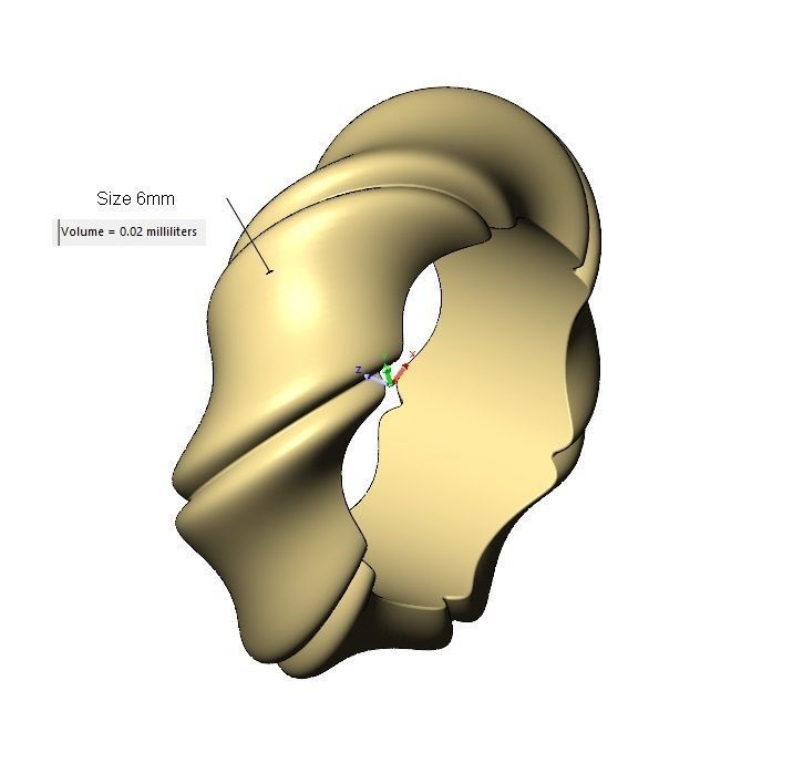 Thin french twisted bead and charm 3D print model_10